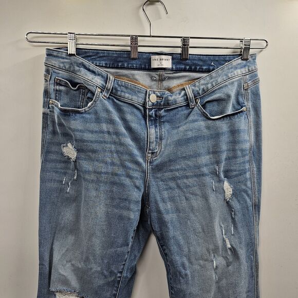 Lane Bryant Jeans Womens Plus Size 20 Relax Straight Wide Leg Distressed Stretch - Picture 6 of 8